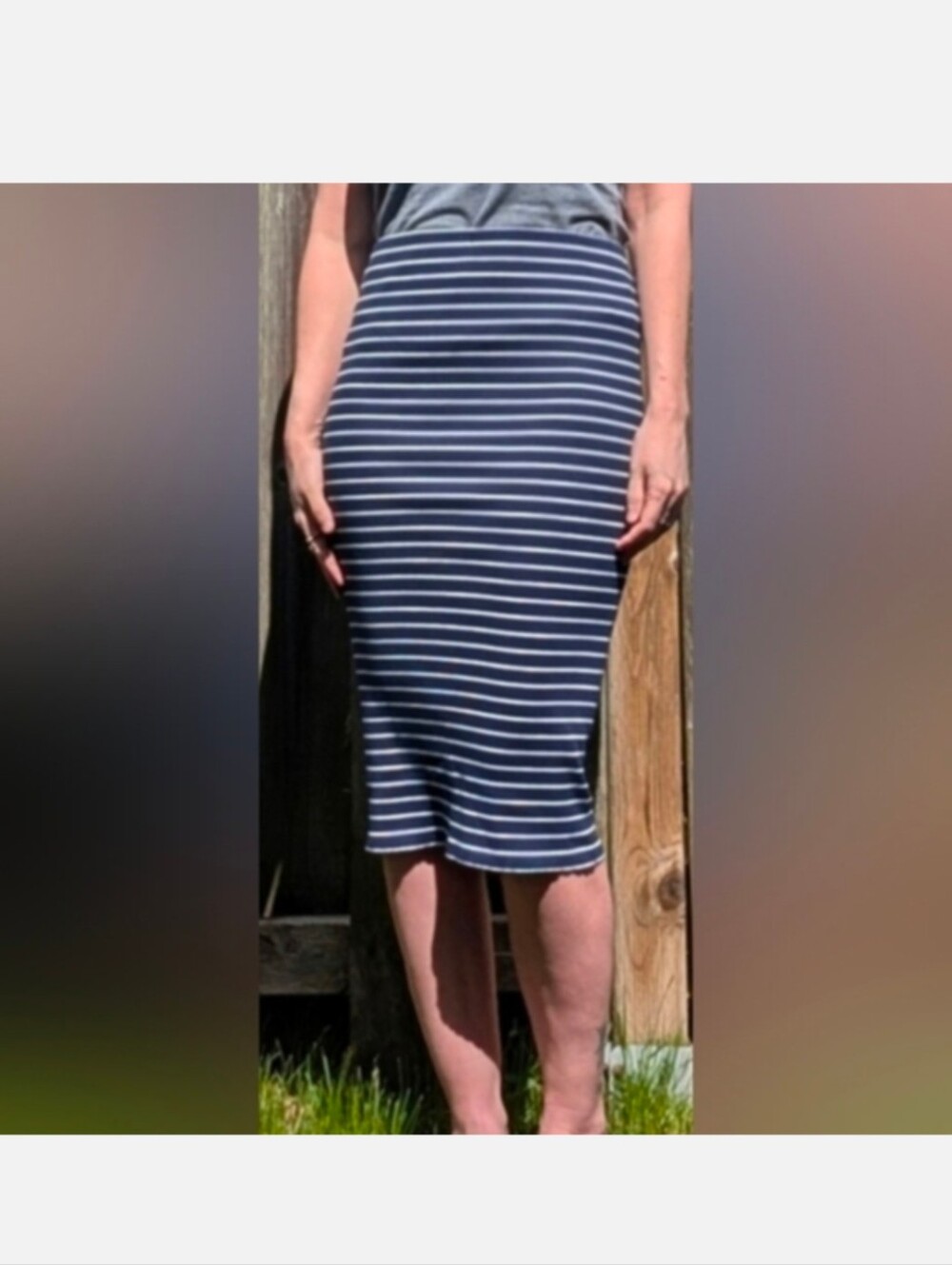 Ralph Lauren Polo Striped Navy and White Women's Skirt